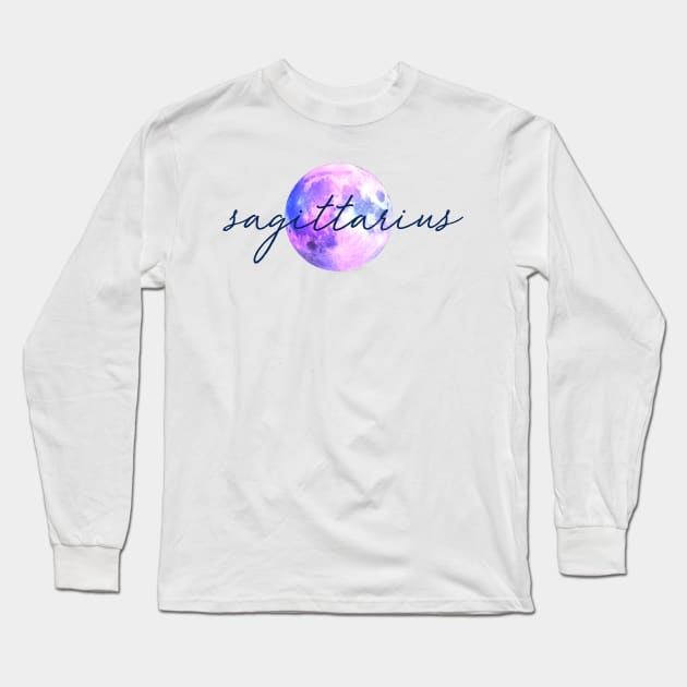 Sagittarius Moon Quote Long Sleeve T-Shirt by aterkaderk